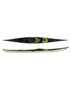 P&H Kayak Cetus MV Performance Kevlar/Diolen Noir/Blanc/Vert Moyen