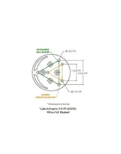 YakAttack Acc. Support De Sonar (base Ronde) Avec Système De Montage LockNLoad Monté Sur Rail -Nautiques Sports Magasin yakattack yakattack acc support de sonar base rond 2