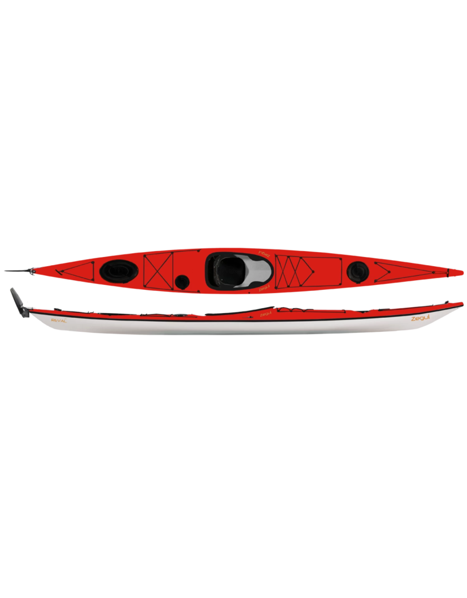 Zegul Kayak Reval HV ACORE Rouge-Noir-Blanc 3 Zegul Kayak Reval HV ACORE Rouge-Noir-Blanc